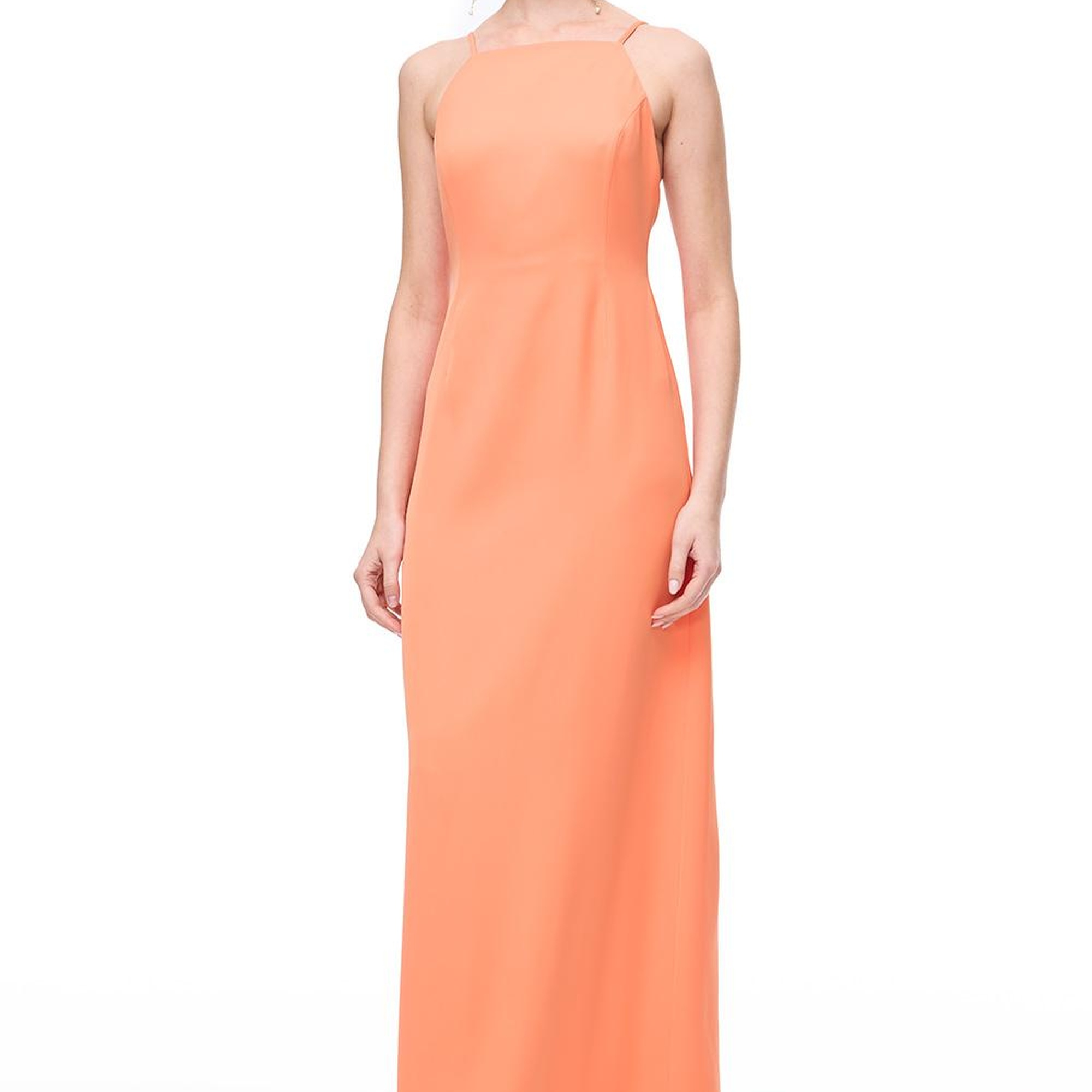 Turuncu Renos Regular Fit Uzun Boy Elbise