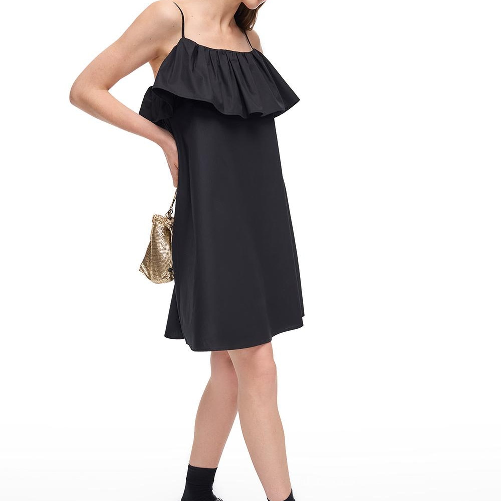 Siyah Albas Mini Boy Elbise