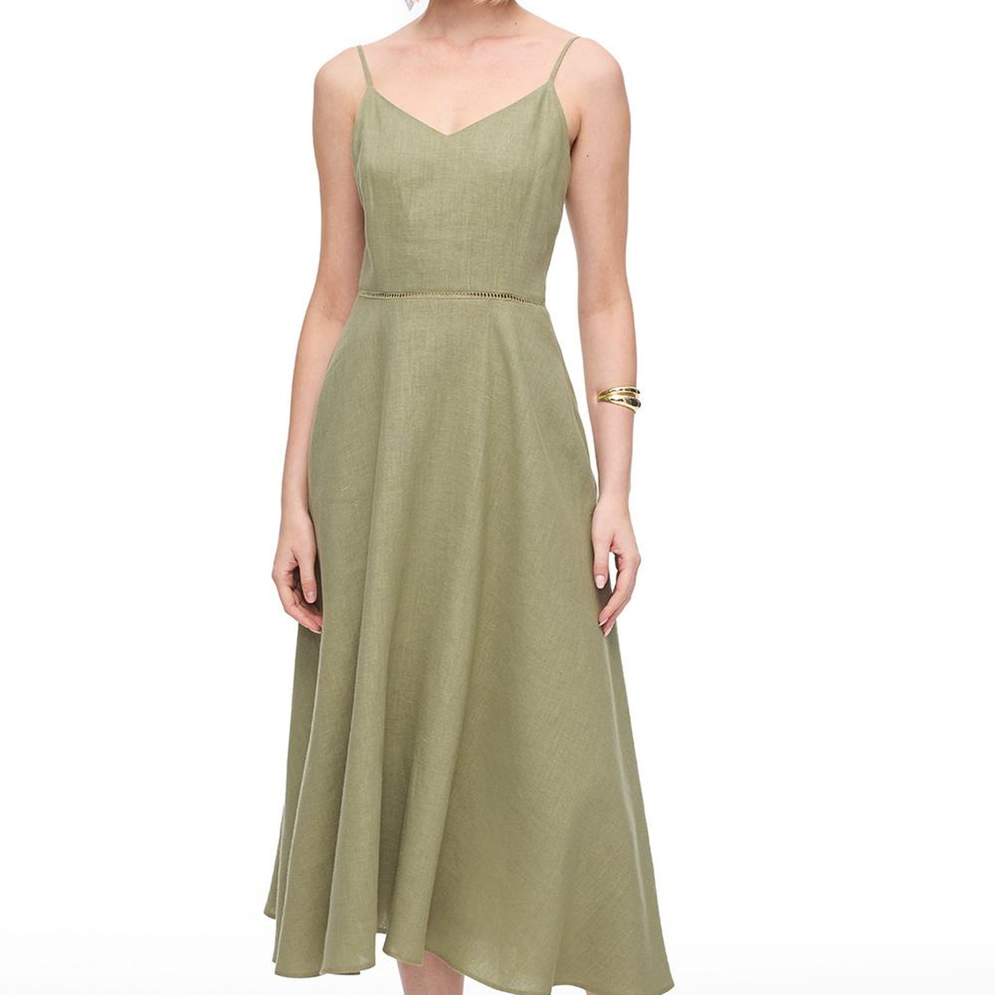 Haki Holas Regular Fit Midi Boy Elbise