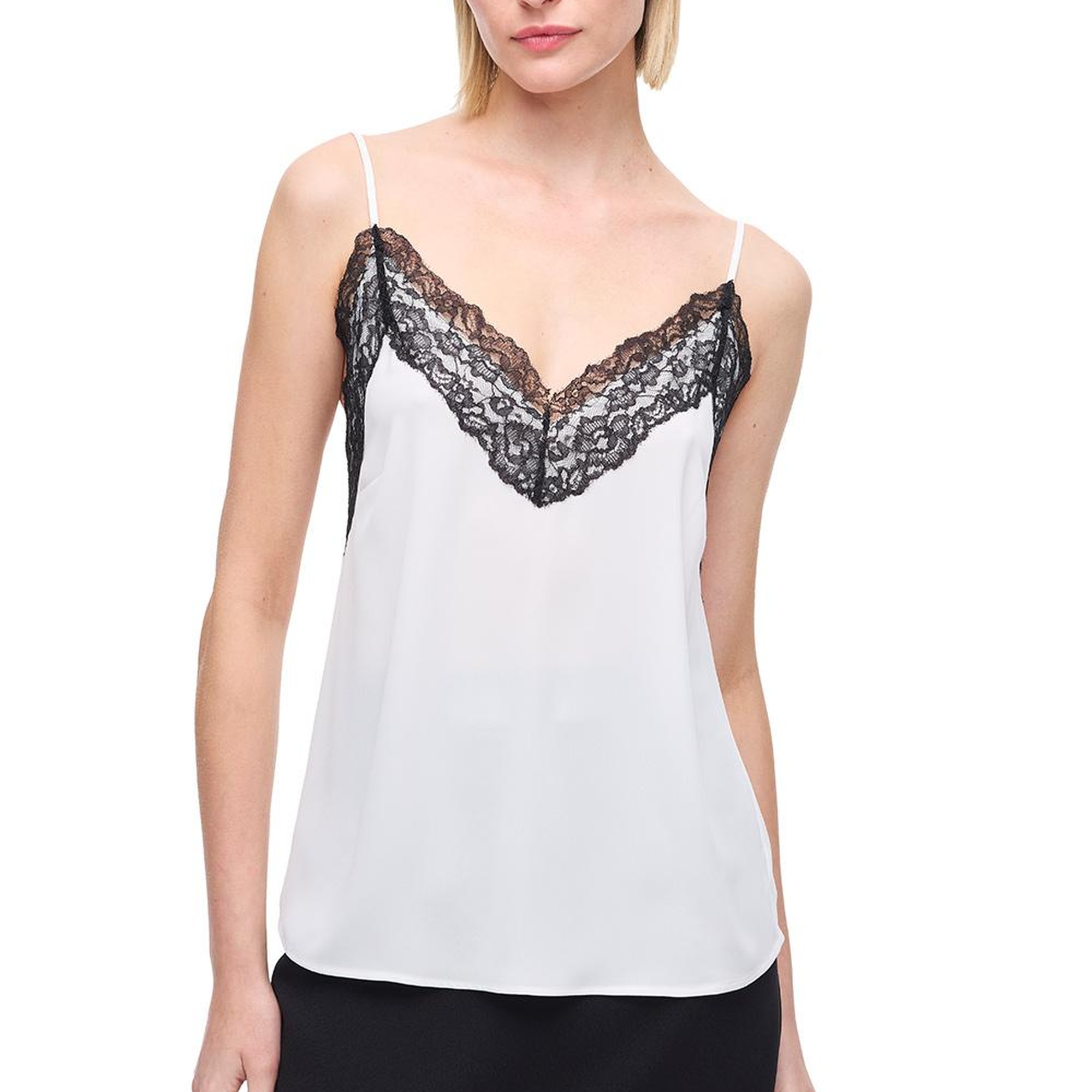 V-Yaka Dantel Detaylı Bluz