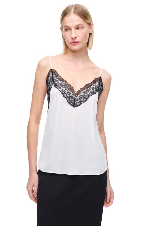  V-Yaka Dantel Detaylı Bluz