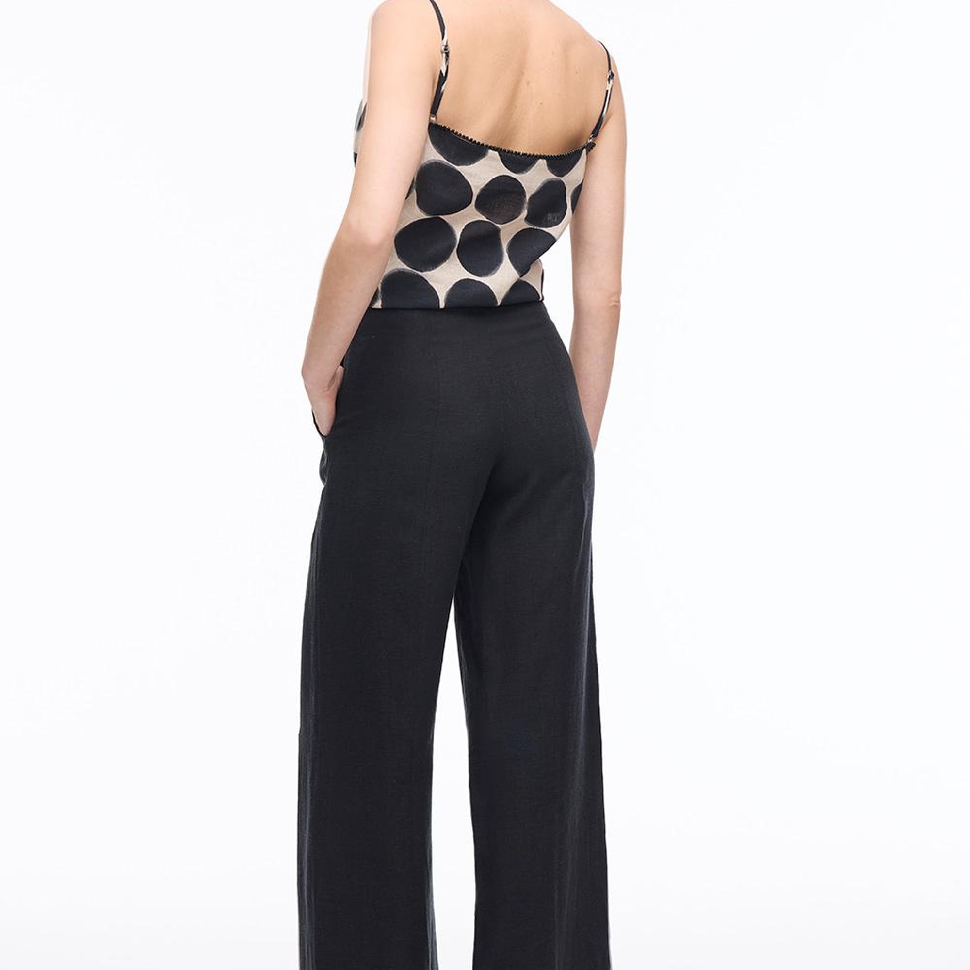 Pamuklu Yüksek Bel Geniş Paça Pantolon