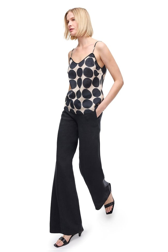  Pamuklu Yüksek Bel Geniş Paça Pantolon