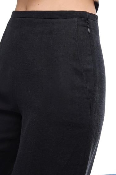  Pamuklu Yüksek Bel Geniş Paça Pantolon