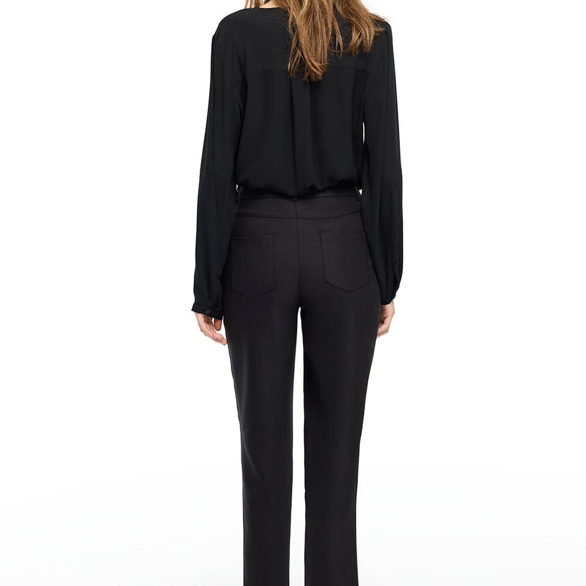 Siyah Dellas Regular Fit Yüksek Bel Pantolon