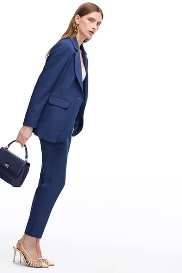  Lacivert Dellas Regular Fit Yüksek Bel Pantolon