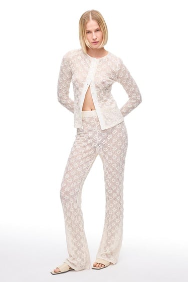  Ekru Brices Regular Fit Yüksek Bel Pantolon