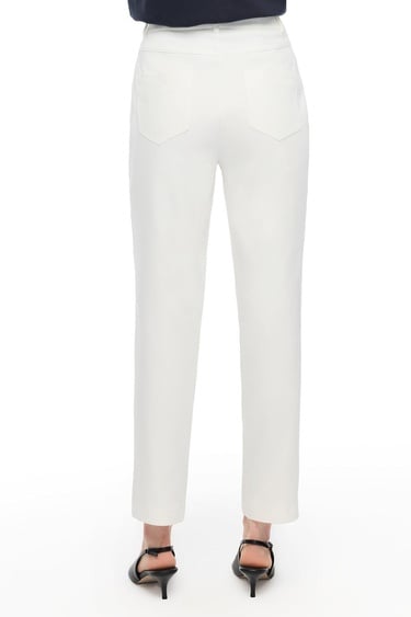  Ekru Dellas Regular Fit Yüksek Bel Pantolon