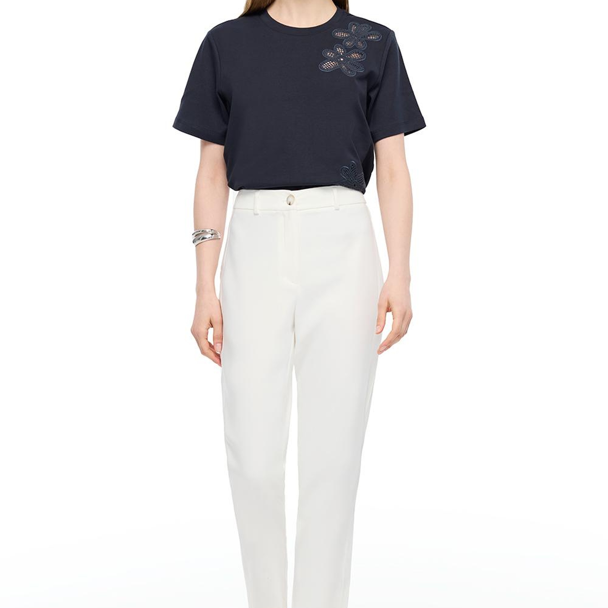 Ekru Dellas Regular Fit Yüksek Bel Pantolon