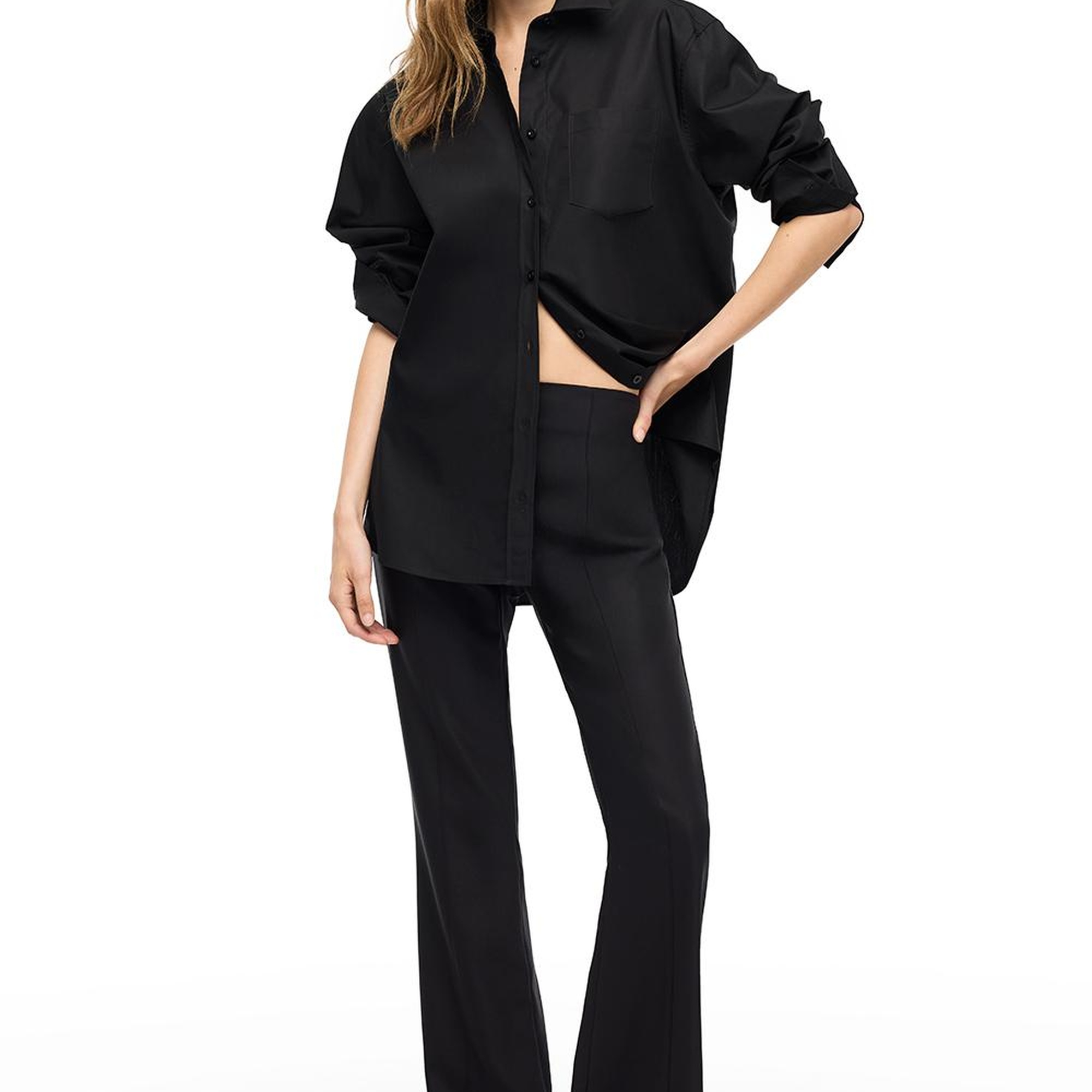 Siyah Dellas Slim Fit Yüksek Bel Pantolon