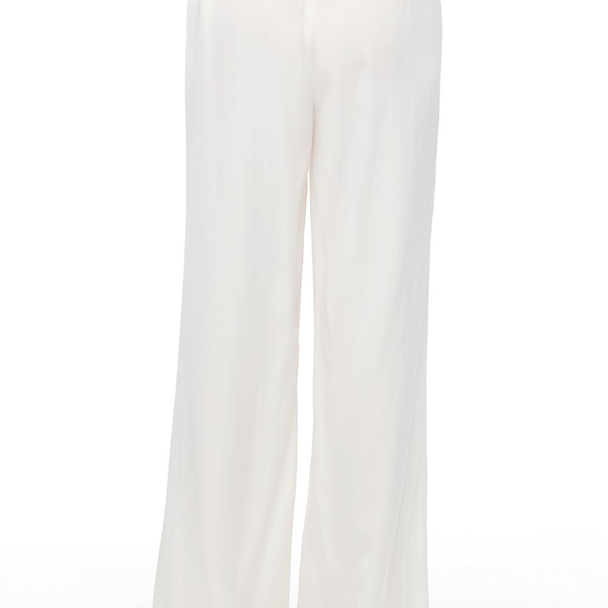 Beyaz Favors Rahat Kalıp Yüksek Bel Pantolon