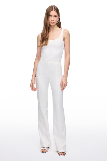  Beyaz Dellas Slim Fit Yüksek Bel Pantolon