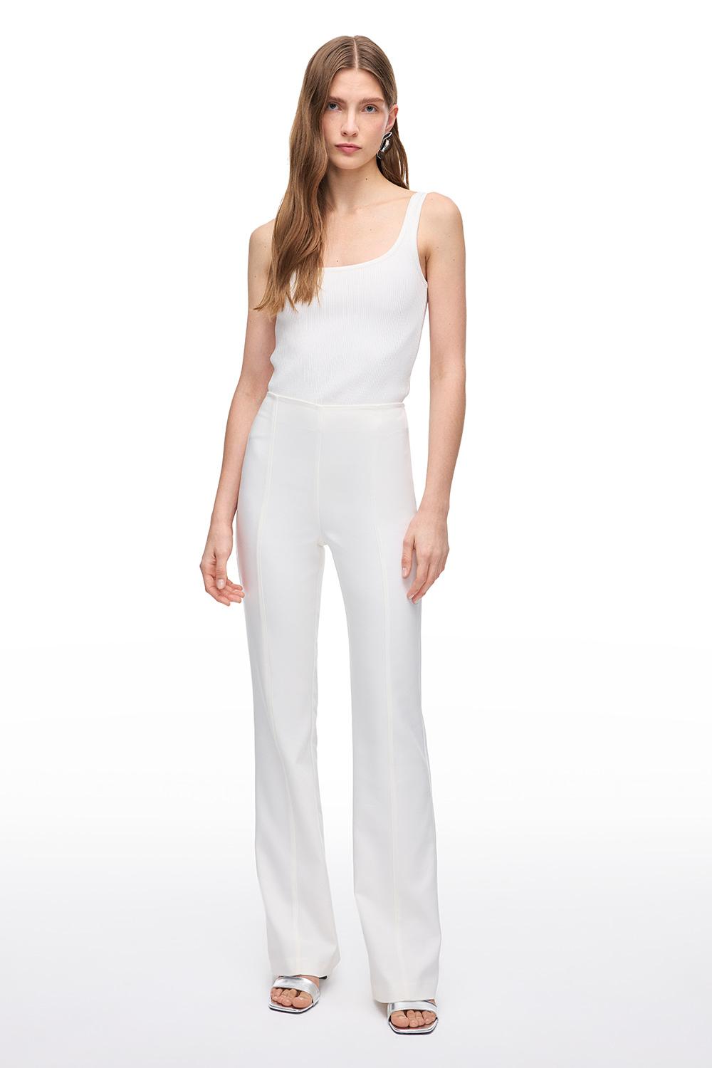  Beyaz Dellas Slim Fit Yüksek Bel Pantolon