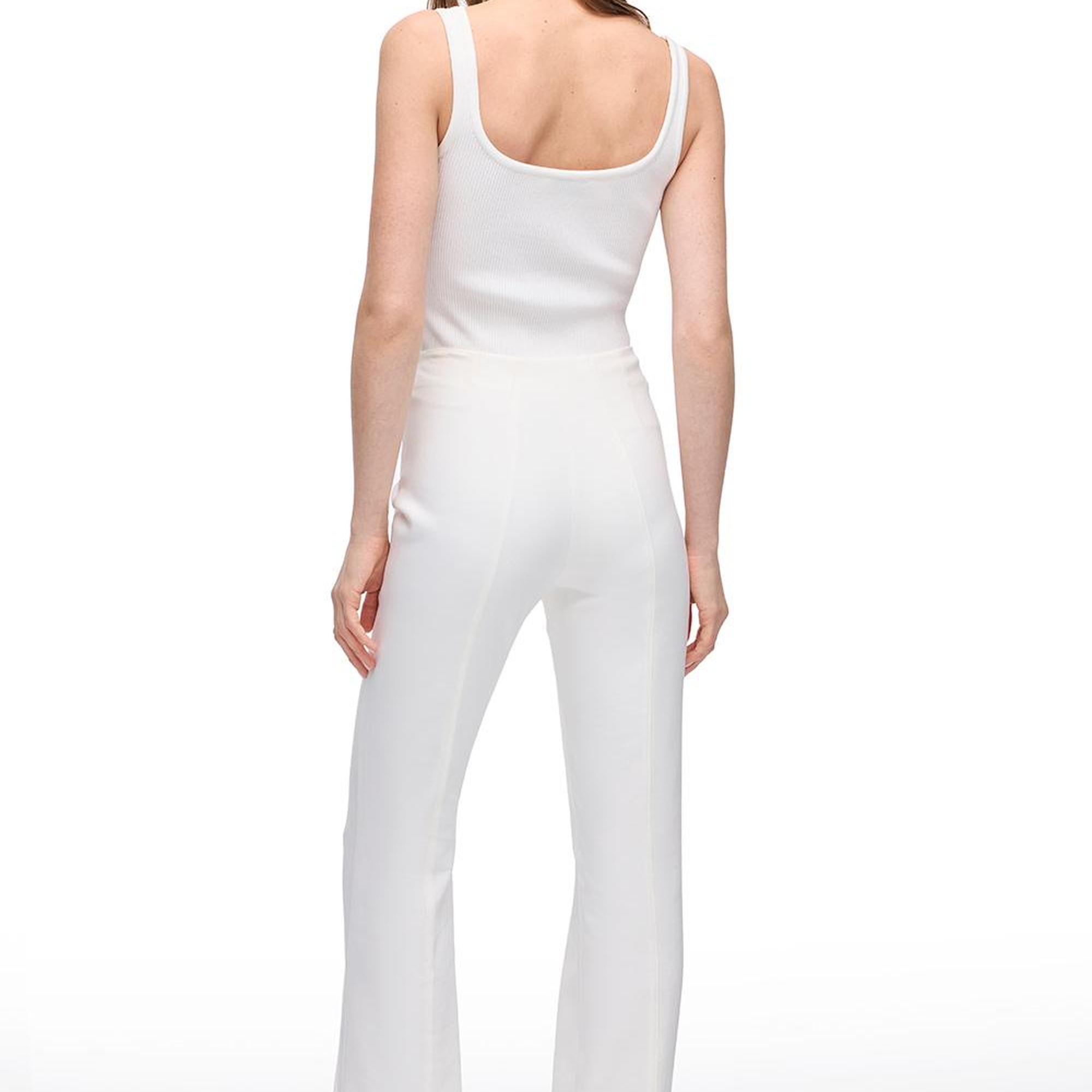 Beyaz Dellas Slim Fit Yüksek Bel Pantolon