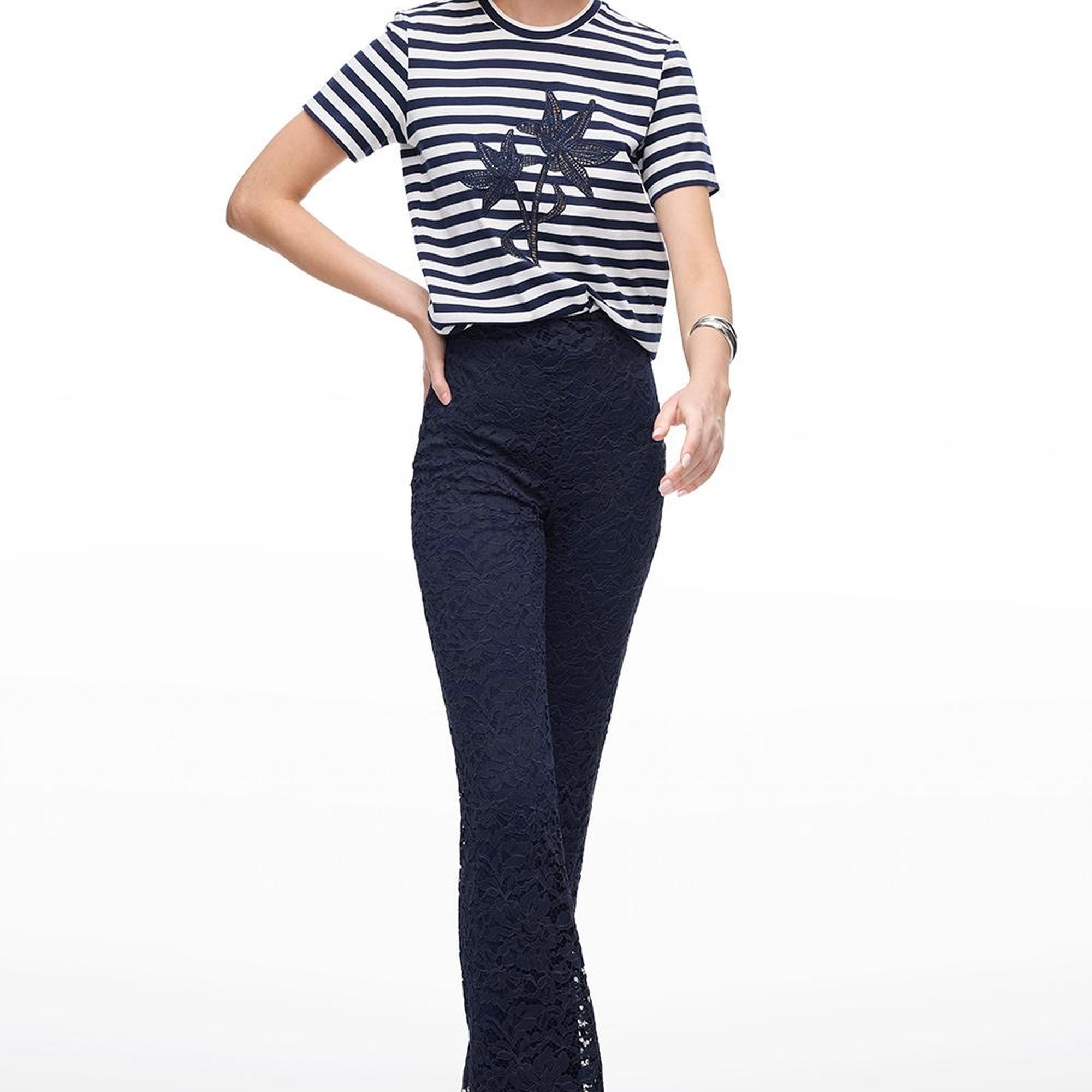 Lacivert Krasta Slim Fit Yüksek Bel Pantolon