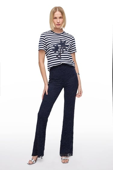  Lacivert Krasta Slim Fit Yüksek Bel Pantolon