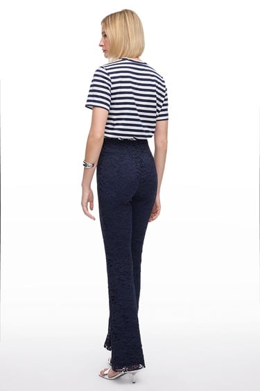  Lacivert Krasta Slim Fit Yüksek Bel Pantolon