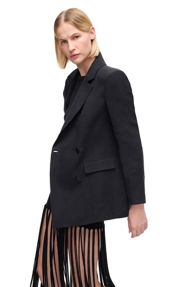  Siyah Holas Rahat Kalıp Ceket