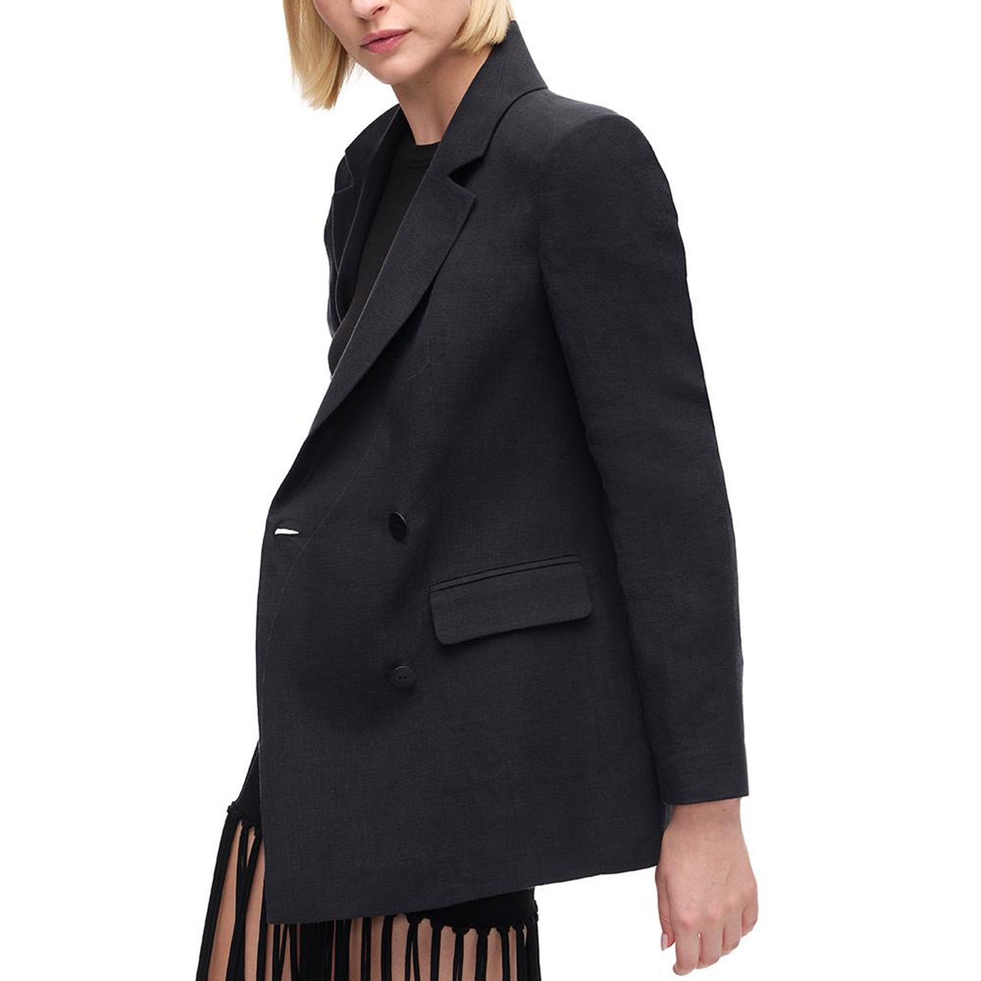 Siyah Holas Rahat Kalıp Ceket