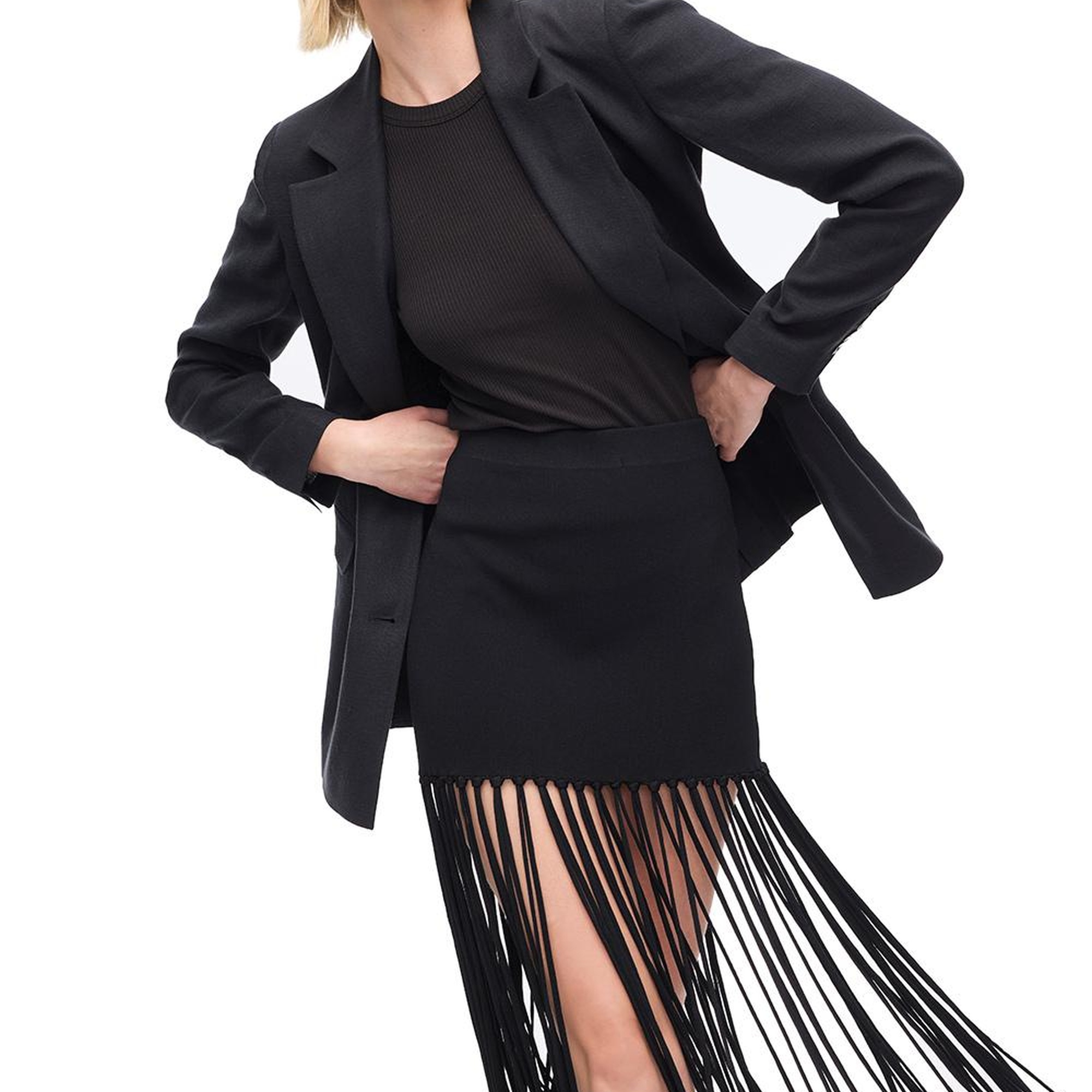 Siyah Holas Rahat Kalıp Ceket