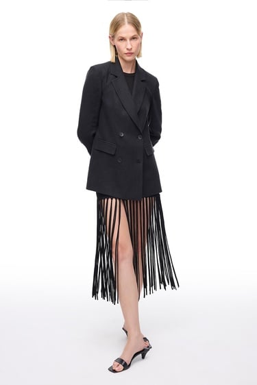  Siyah Holas Rahat Kalıp Ceket