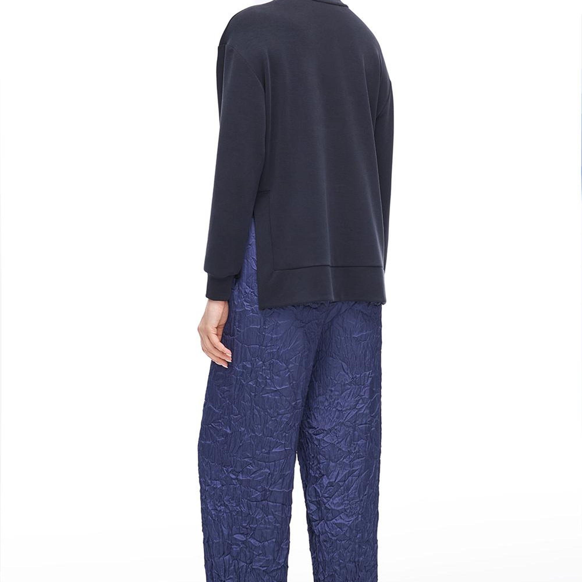 Lacivert Deylas Regular Fit Yüksek Bel Pantolon