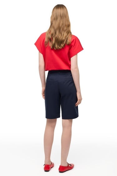  Makis Turuncu Renk Rahat Kalıp Bisiklet Yaka Düşük Kollu Tişört