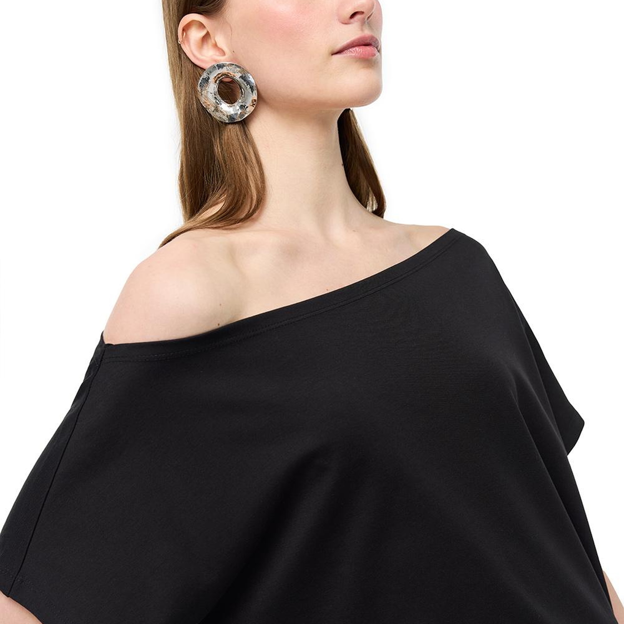 Kayık Yaka Pamuklu Tişört