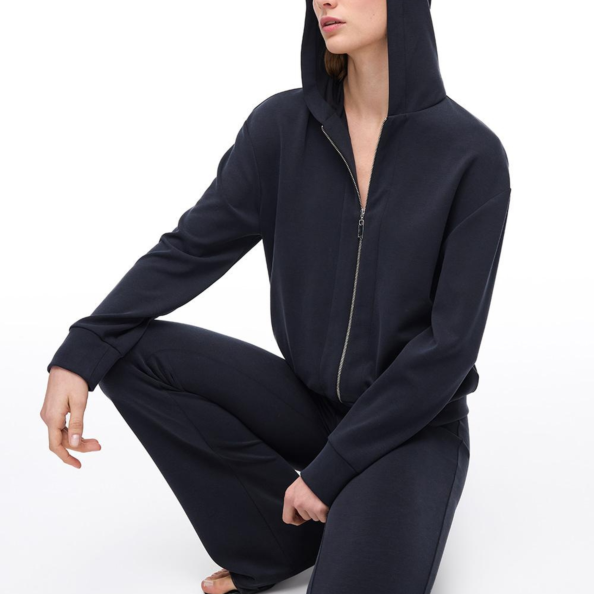 Siyah Elkes Regular Fit Yüksek Bel Esf