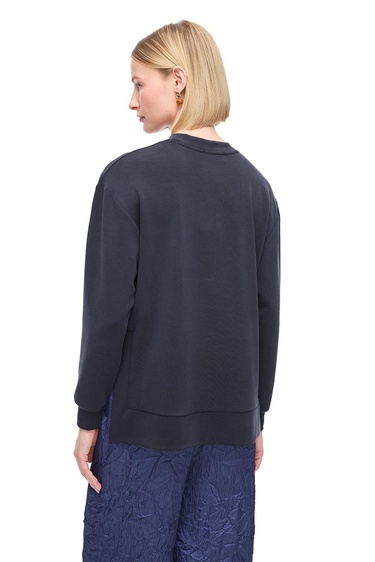  Elkes Siyah Renk Rahat Kalıp Yuvarlak Yaka Düşük Kollu Eşofman