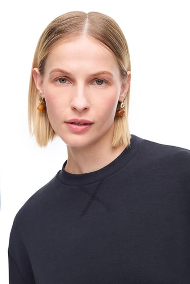  Elkes Siyah Renk Rahat Kalıp Yuvarlak Yaka Düşük Kollu Eşofman