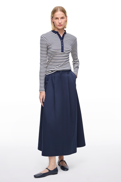  Nebula Ekru Renk Rahat Kalıp Bisiklet Yaka Takma Kol Tişört