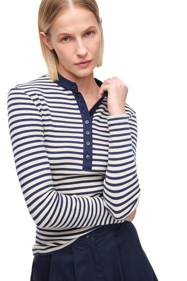  Nebula Ekru Renk Rahat Kalıp Bisiklet Yaka Takma Kol Tişört