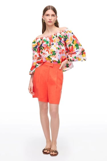  Mercan Holas Regular Fit Yüksek Bel Kısa Boy Şort