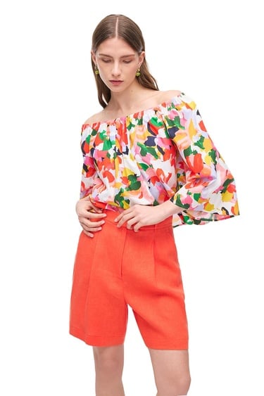  Mercan Holas Regular Fit Yüksek Bel Kısa Boy Şort