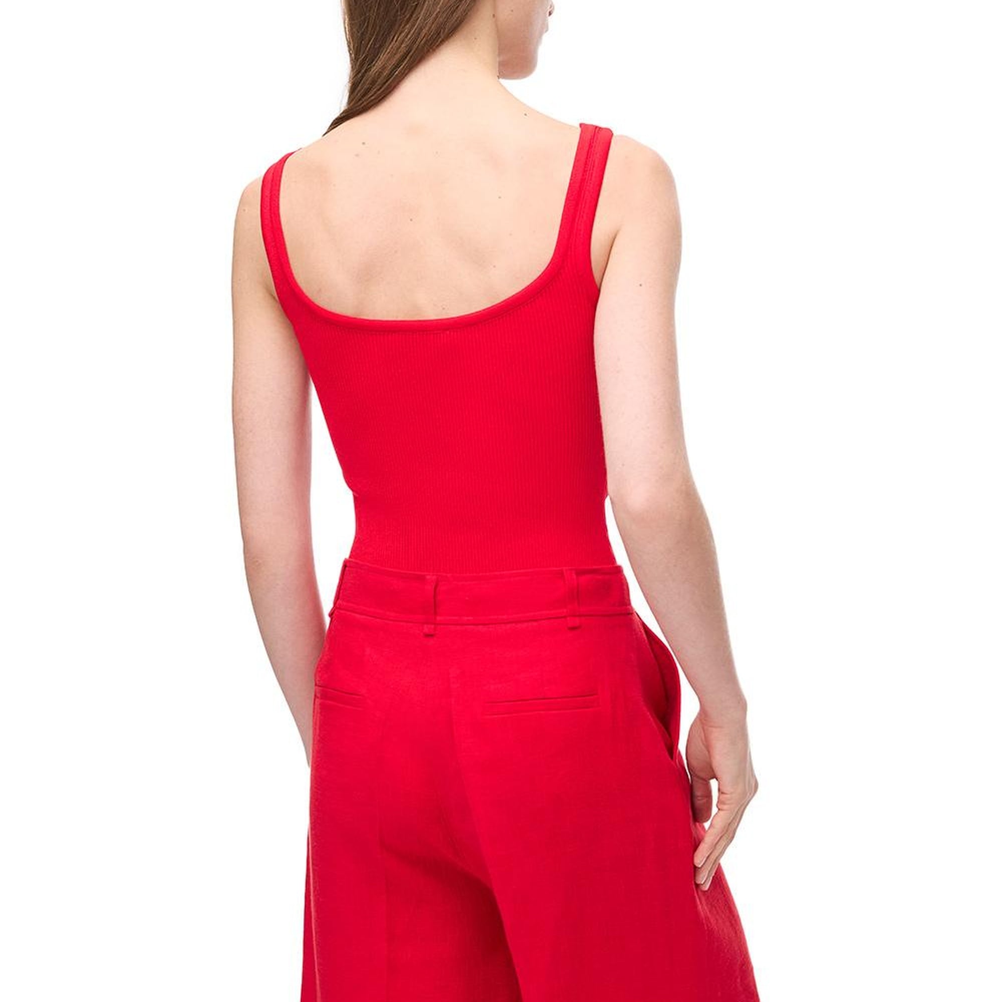 Kırmızı Holas Regular Fit Yüksek Bel Diz Üstü Şort