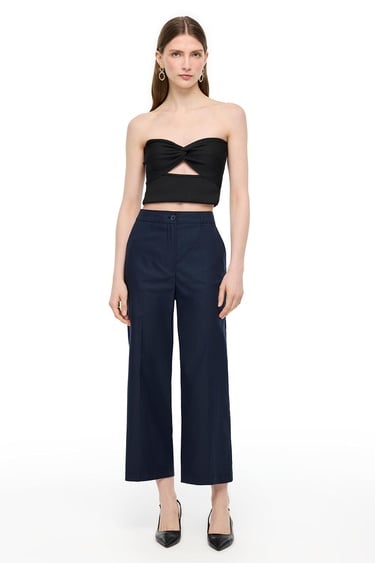  Lacivert Ginas Regular Fit Yüksek Bel Pantolon