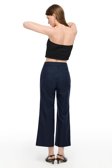  Lacivert Ginas Regular Fit Yüksek Bel Pantolon