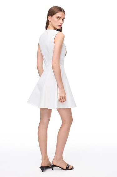  Kayık Yaka Slim Fit Mini  Elbise