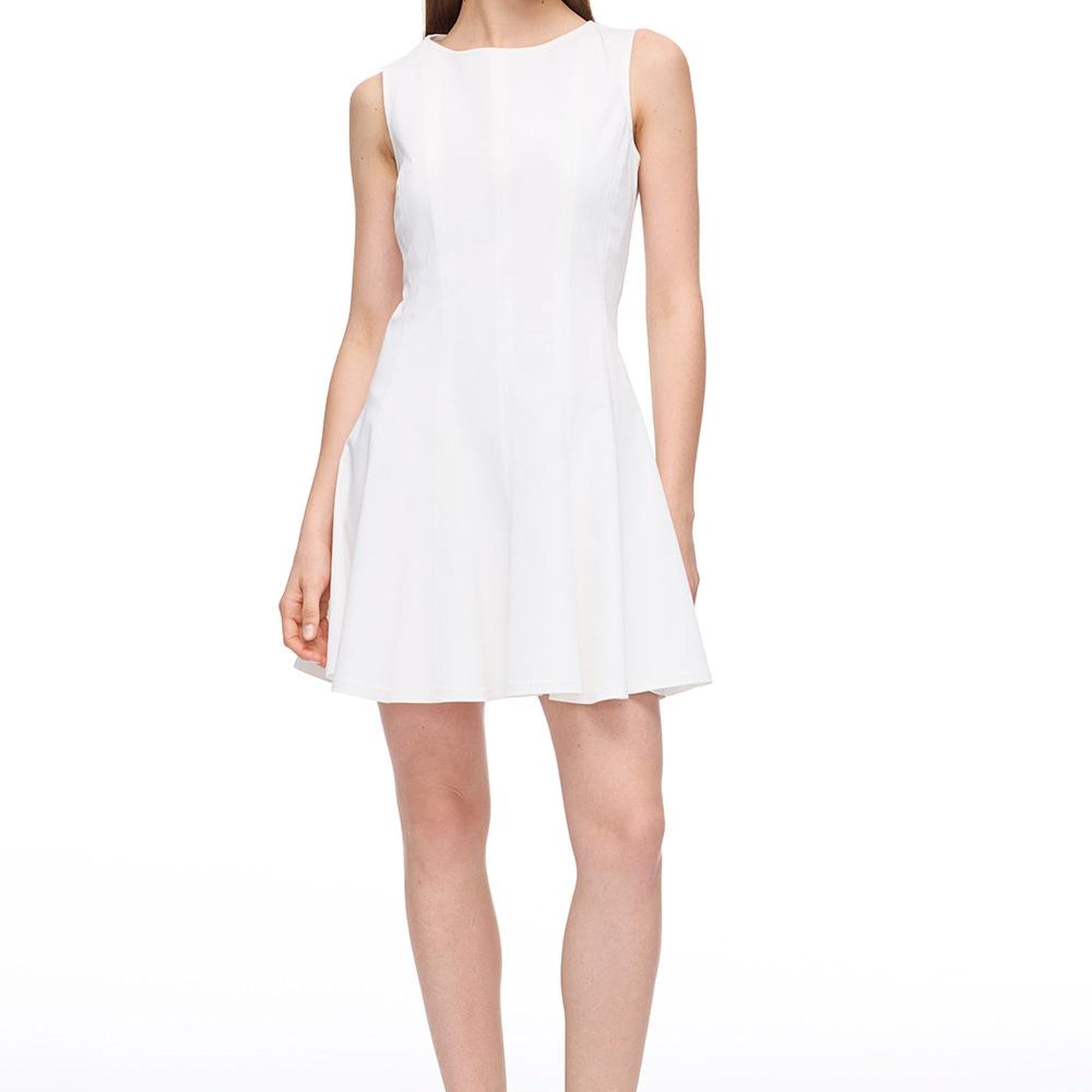 Kayık Yaka Slim Fit Mini  Elbise