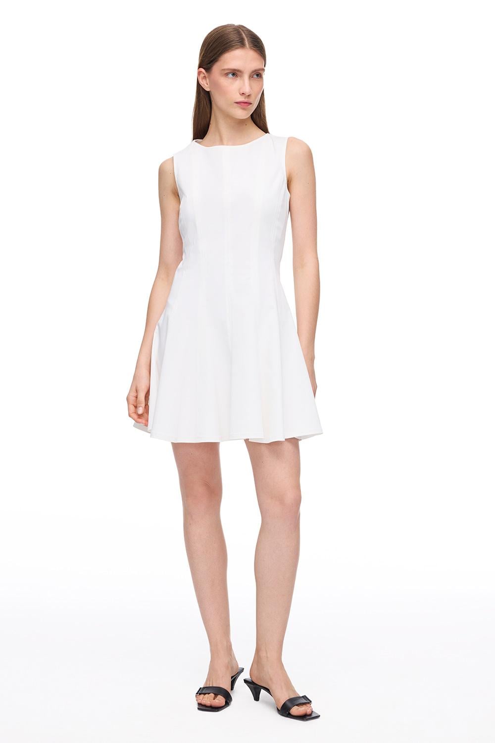  Kayık Yaka Slim Fit Mini  Elbise