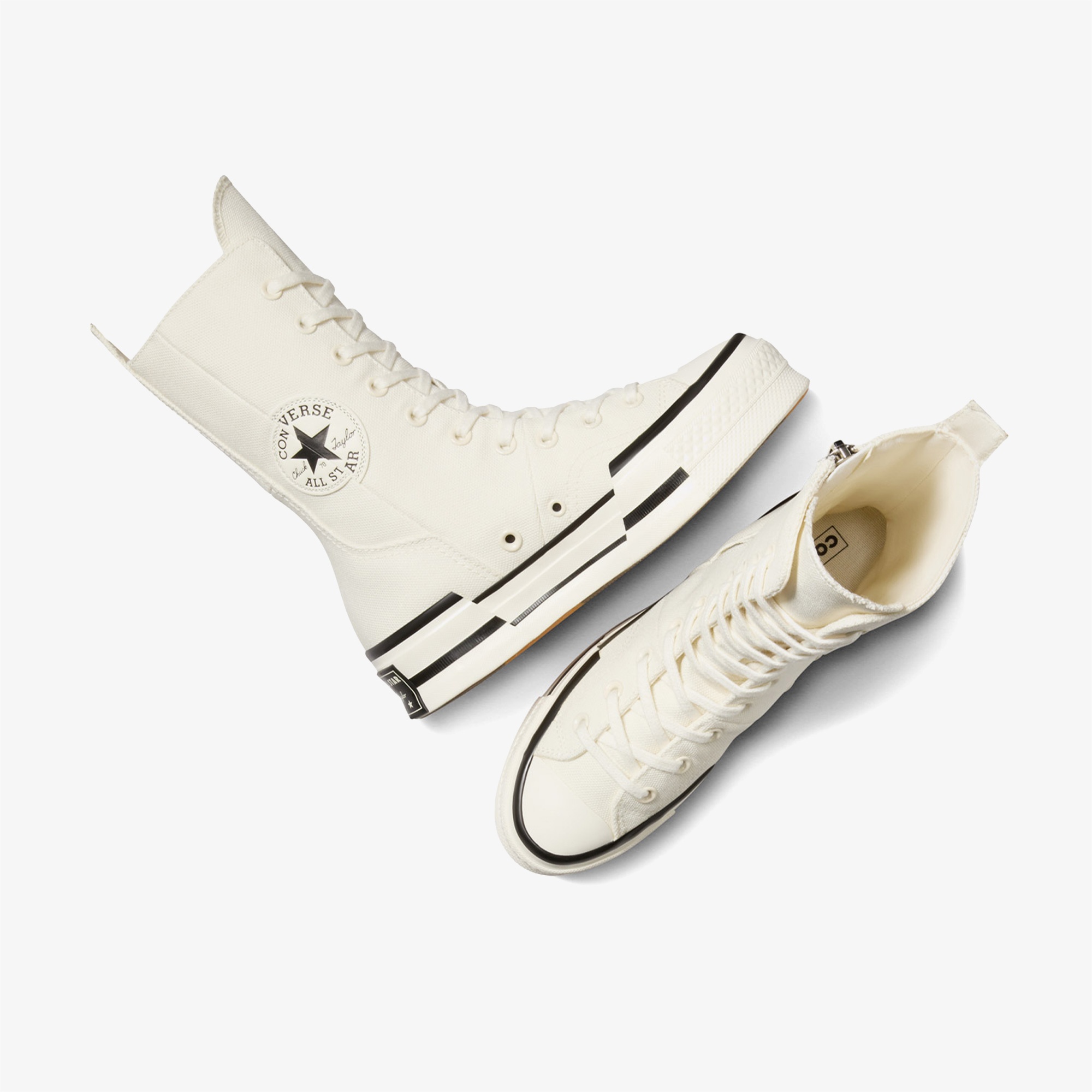 Converse Chuck 70 Plus XHi Unisex Krem Platform Sneaker
