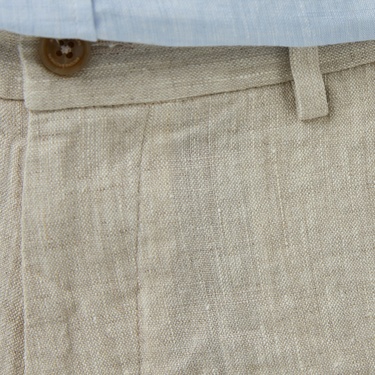  Brooks Brothers %100 Keten Klasik Erkek Bej Pantolon