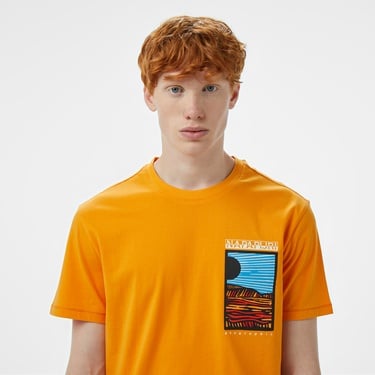  Napapijri S-Valdor Erkek Turuncu T-Shirt