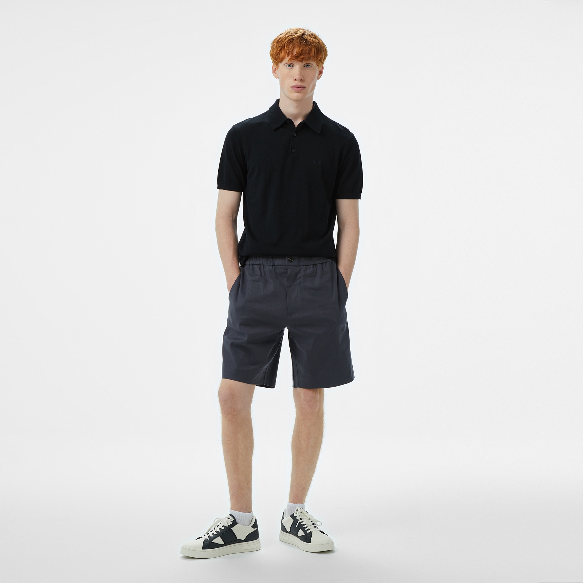 Armani Exchange Erkek Siyah Polo