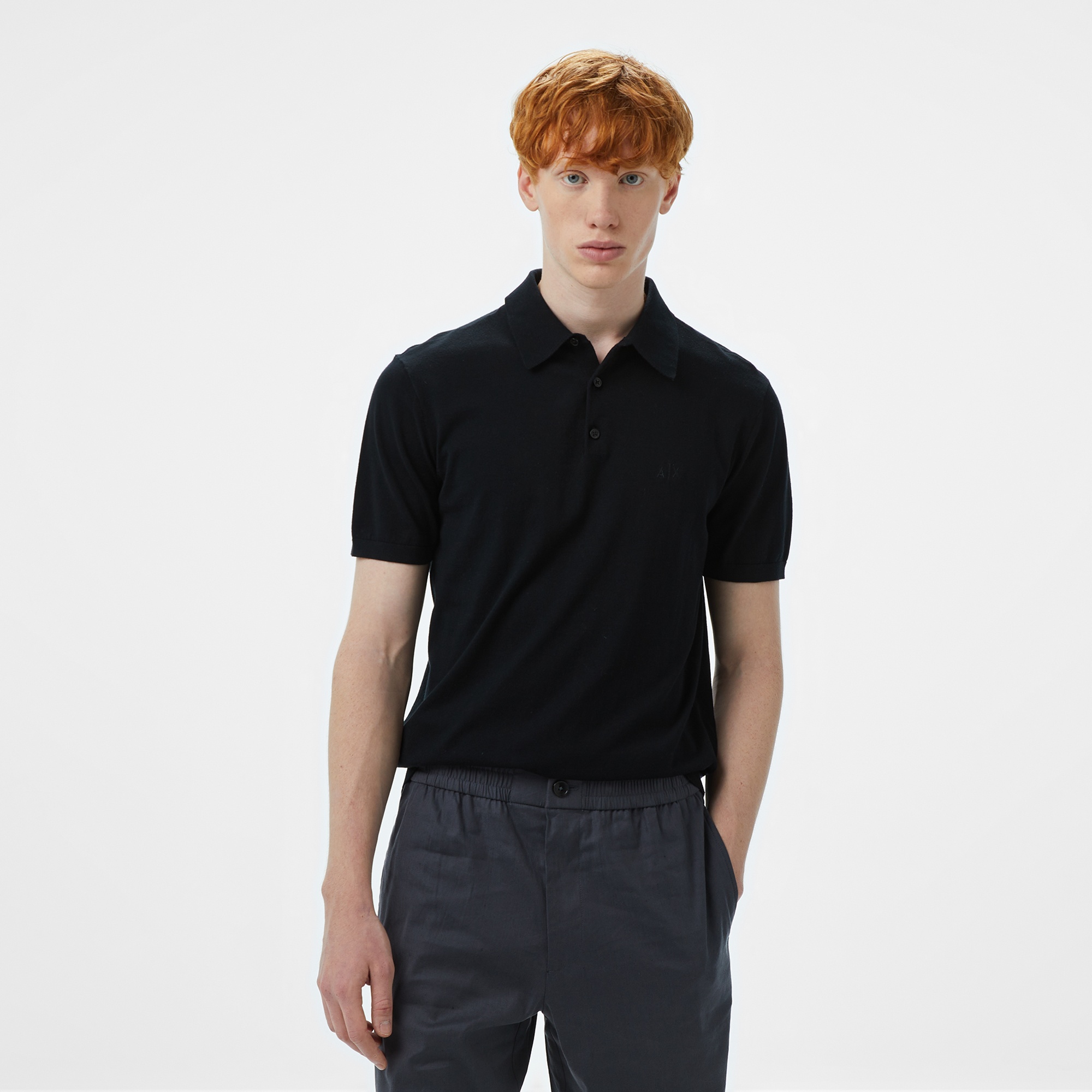 Armani Exchange Erkek Siyah Polo