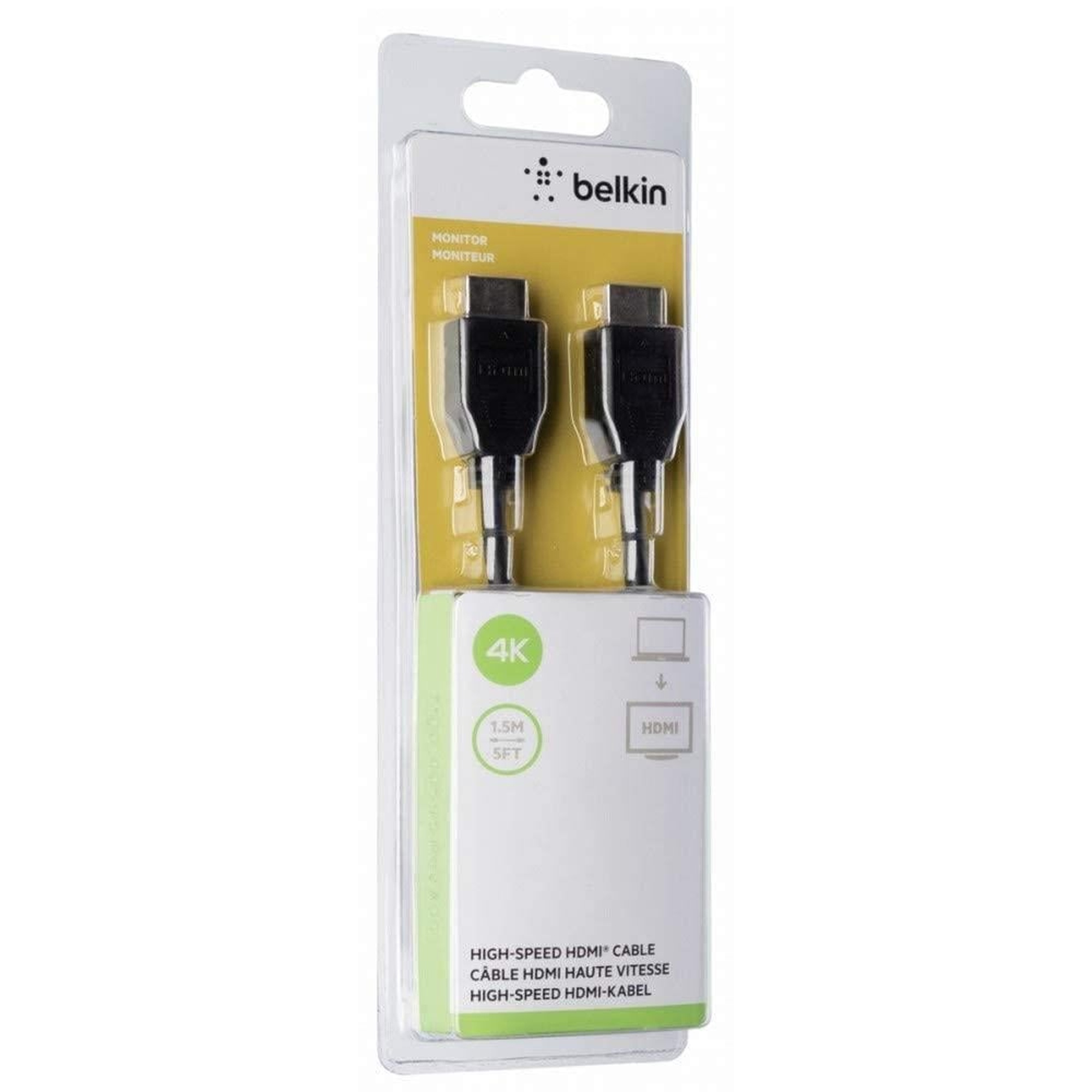 Belkin Highspeed Hdmı 20 Cable 15 M5 Feet 4k Ultra Hd 3d (F3Y017BT1.5MBLK)