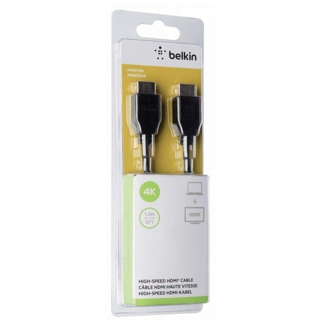  Belkin Highspeed Hdmı 20 Cable 15 M5 Feet 4k Ultra Hd 3d (F3Y017BT1.5MBLK)