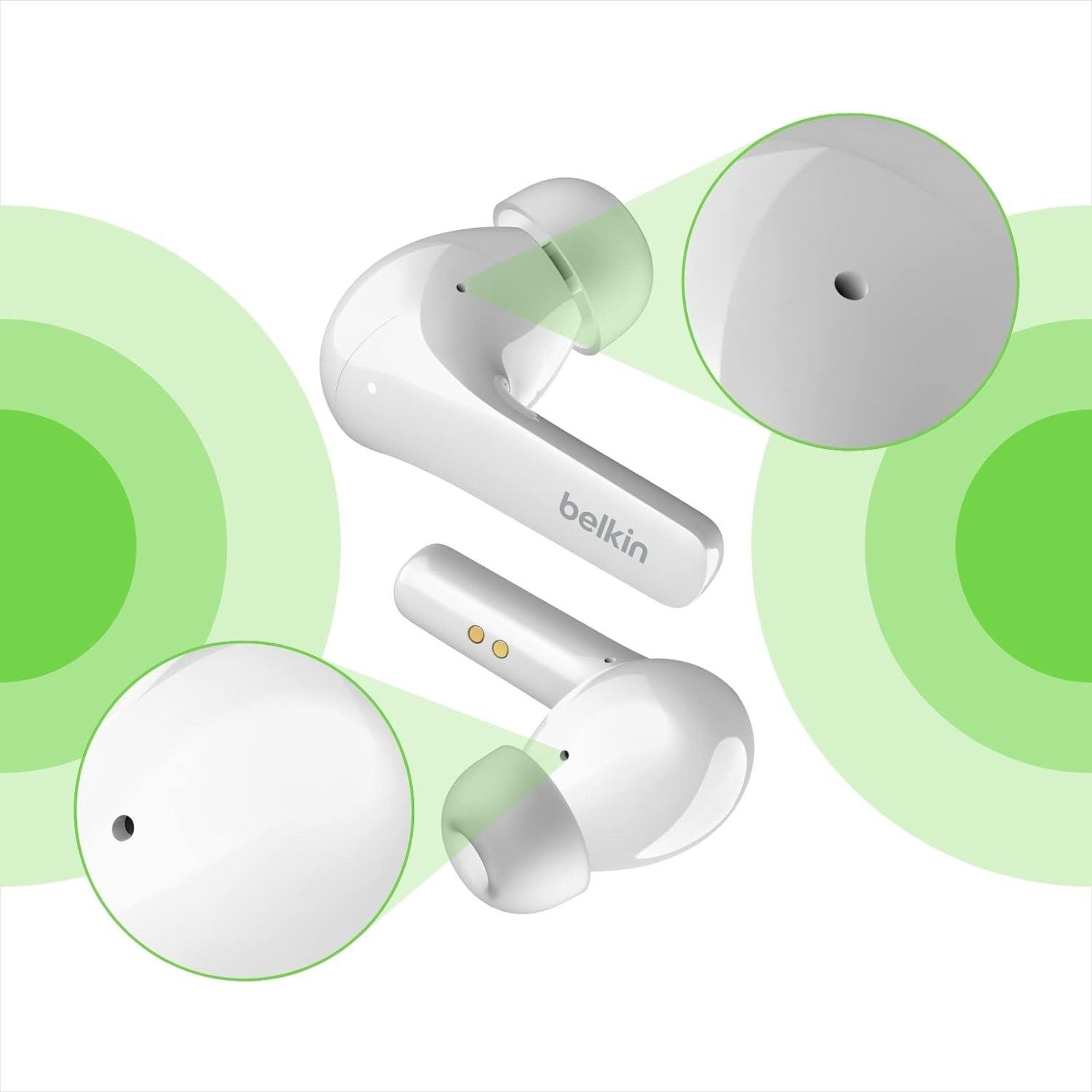 Belkin SOUNDFORM Flow ANC Gerçek Kablosuz Bluetooth Kulaklık - Beyaz