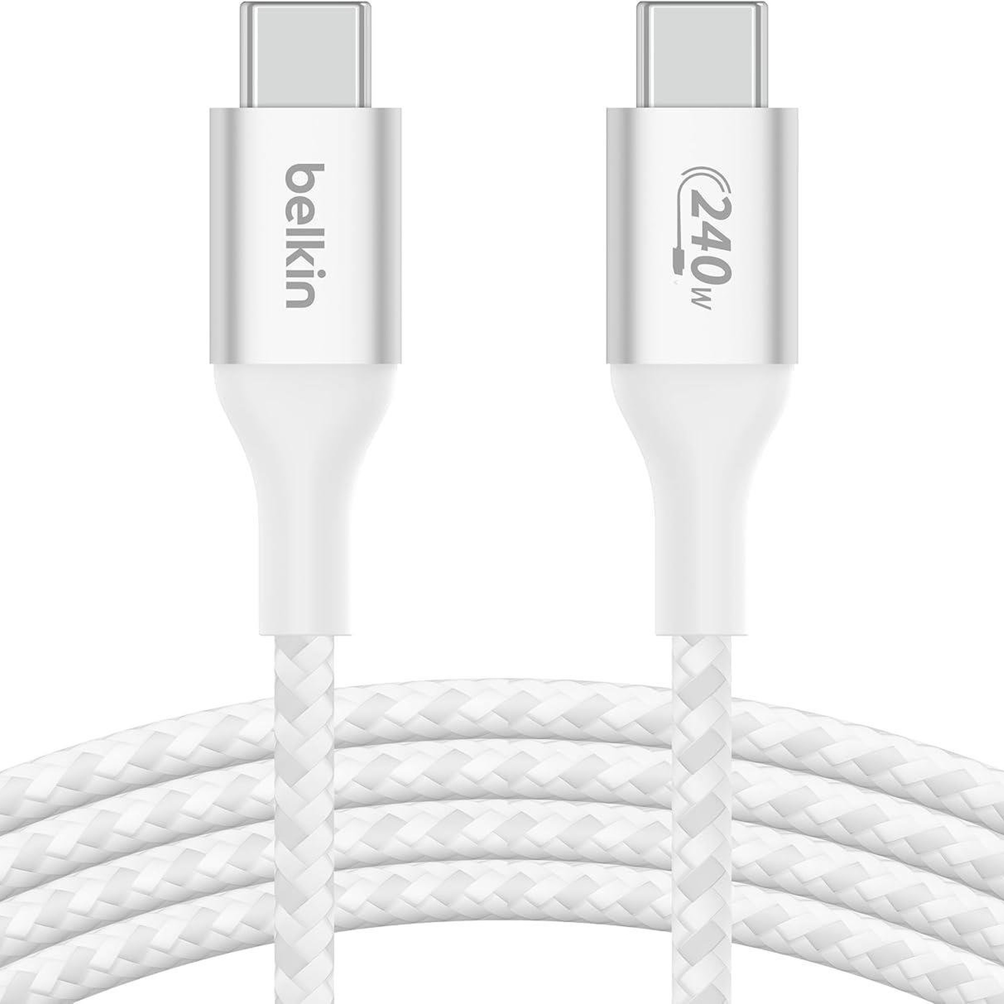 Belkin BoostCharge USB-C - USB-C Güç Kablosu 1M, 240W Güç Dağıtımlı Hızlı Şarj Kablosu, USB-IF Sertifikalı, MacBook Pro Uyumlu